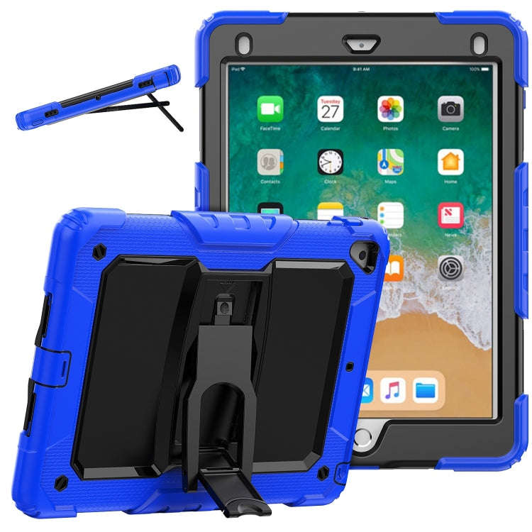Shockproof Colorful Silicone + Black PC Tablet Protective Case with Holder & Shoulder Strap, For ...