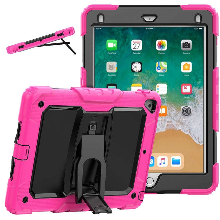 Shockproof Colorful Silicone + Black PC Tablet Protective Case with Holder & Shoulder Strap, For ...