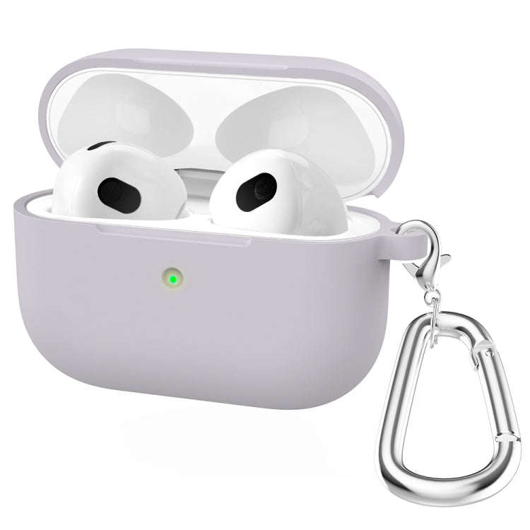 Thicken Silicone Round Bottom Earphone Protective Case with Hook For AirPods 3