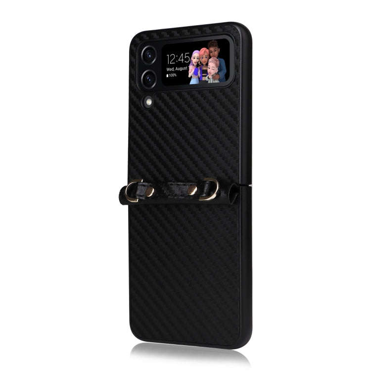 Carbon Fiber Texture Phone Case, For Samsung Galaxy Z Flip3 5G