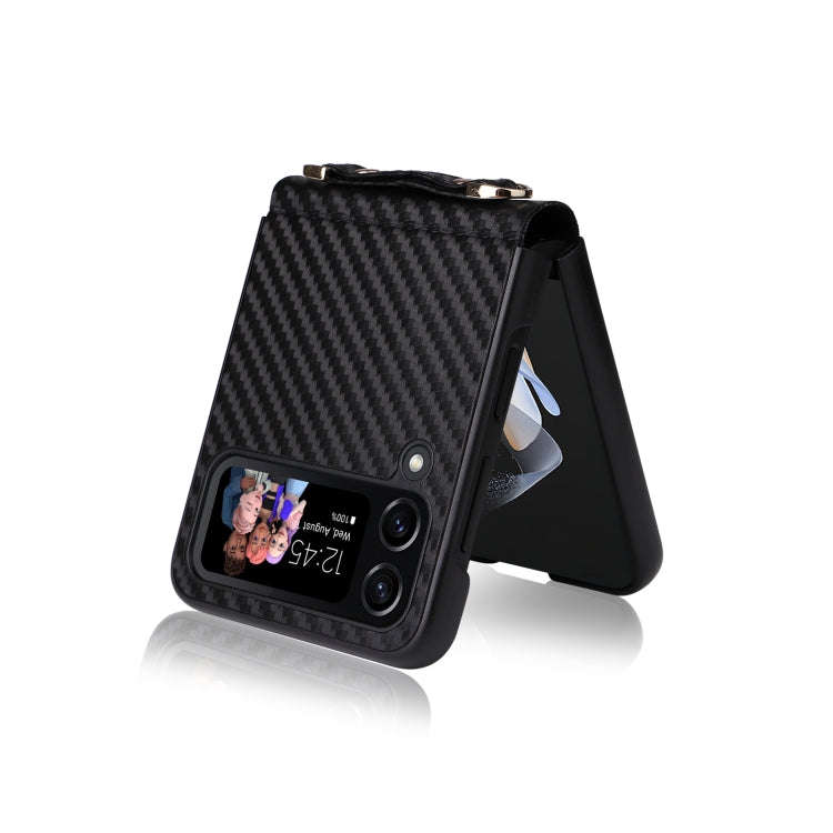 Carbon Fiber Texture Phone Case, For Samsung Galaxy Z Flip3 5G