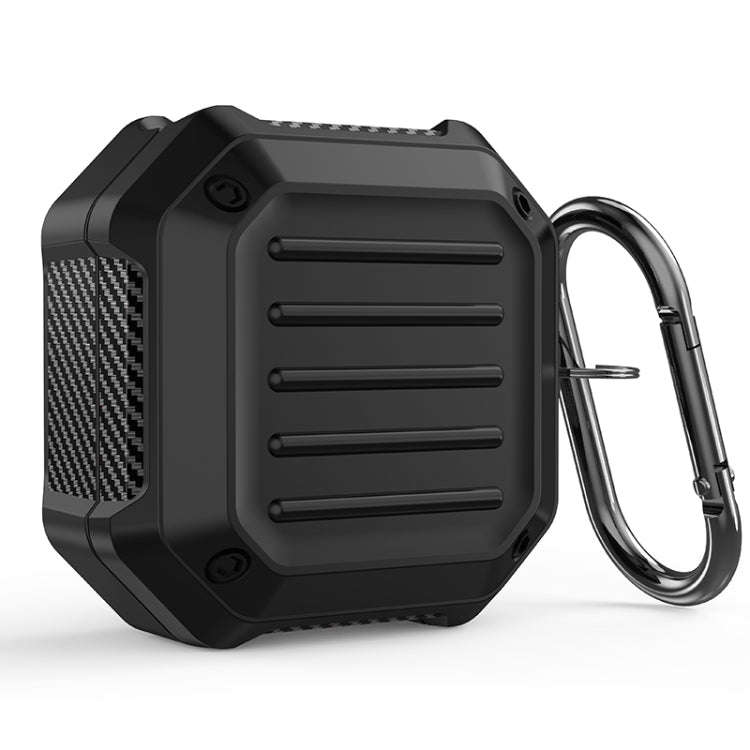 Shockproof Carbon Fiber Luggage Earphone Protective Case with Hook, For Samsung Galaxy Buds Live ...