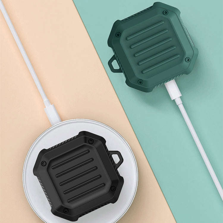 Shockproof Carbon Fiber Luggage Earphone Protective Case with Hook, For Samsung Galaxy Buds Live ...