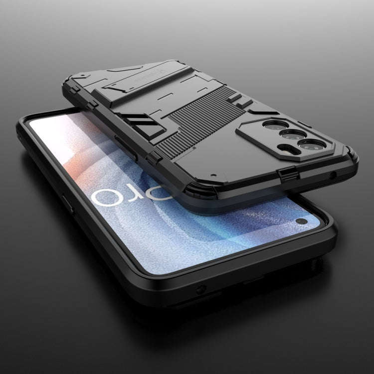 Punk Armor 2 in 1 PC + TPU Shockproof Phone Case with Invisible Holder, For OPPO K9 Pro, For Sams...