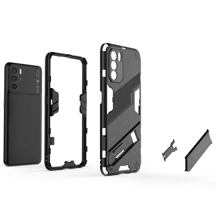 Punk Armor 2 in 1 PC + TPU Shockproof Phone Case with Invisible Holder, For OPPO K9 Pro, For Sams...