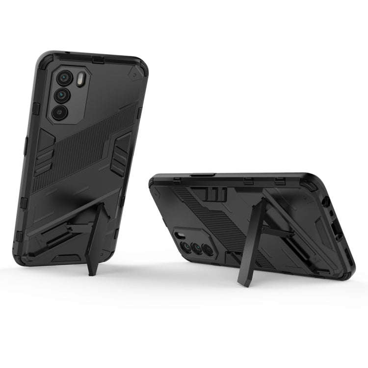 Punk Armor 2 in 1 PC + TPU Shockproof Phone Case with Invisible Holder, For OPPO K9 Pro, For Sams...