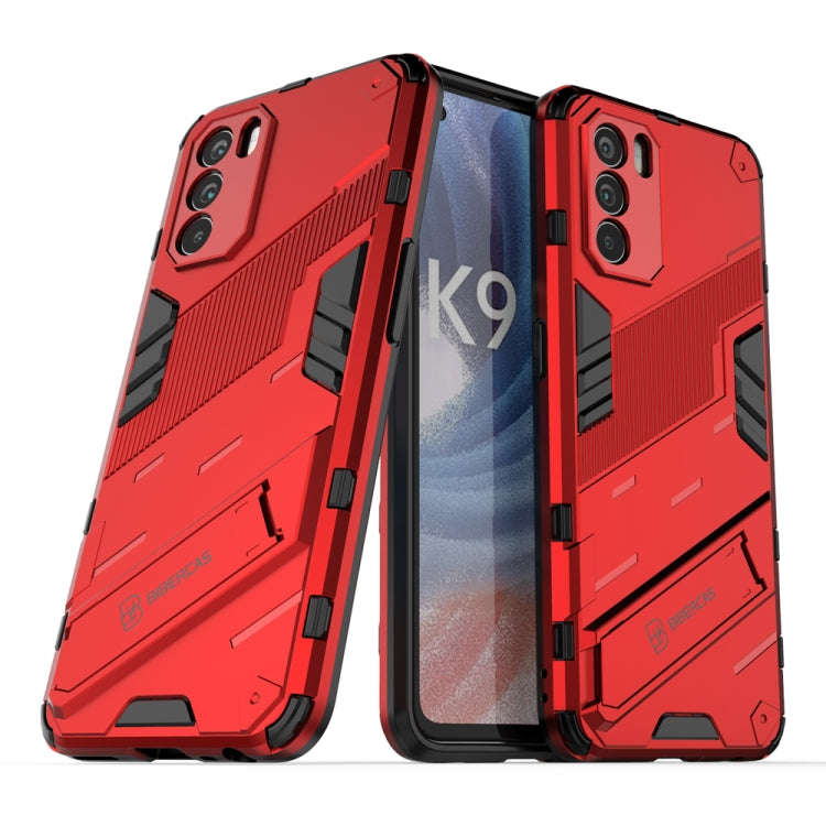Punk Armor 2 in 1 PC + TPU Shockproof Phone Case with Invisible Holder, For OPPO K9 Pro, For Sams...