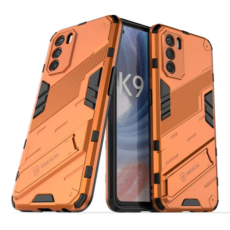 Punk Armor 2 in 1 PC + TPU Shockproof Phone Case with Invisible Holder, For OPPO K9 Pro, For Sams...