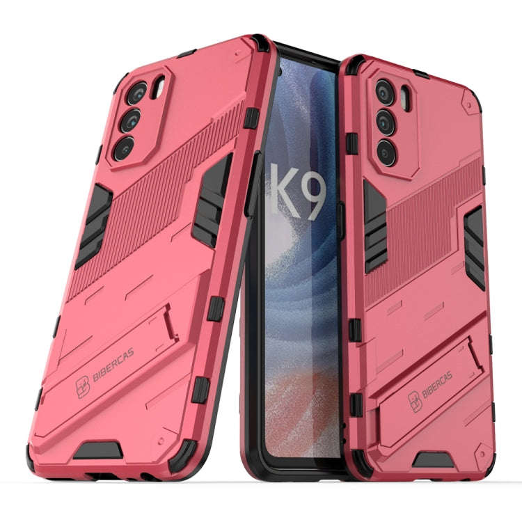 Punk Armor 2 in 1 PC + TPU Shockproof Phone Case with Invisible Holder, For OPPO K9 Pro, For Sams...