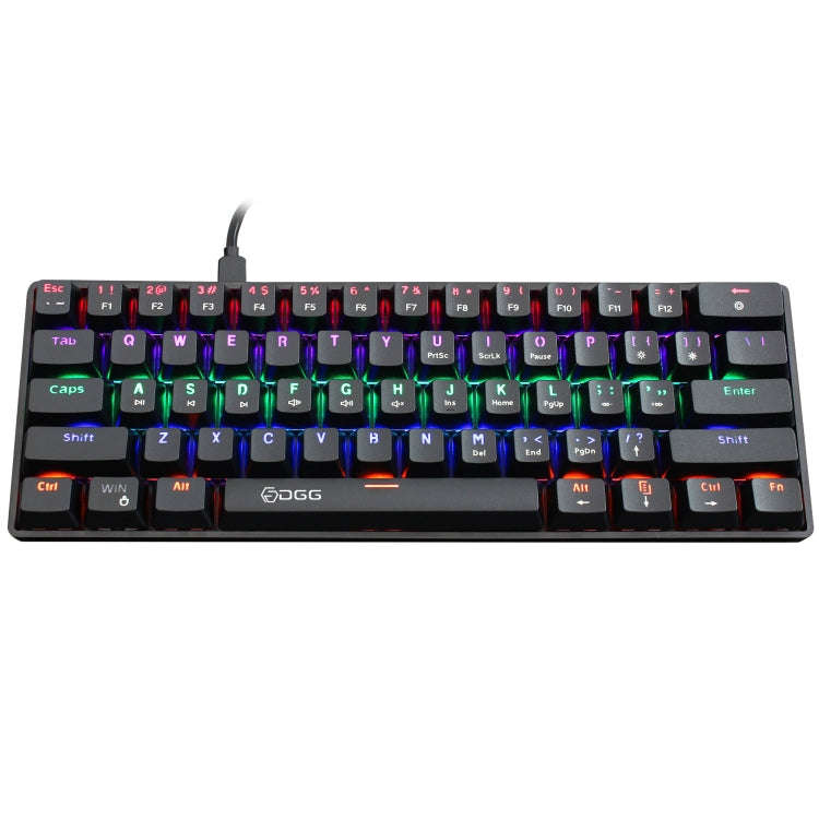HXSJ V900 61 Keys Cool Lighting Effect Mechanical Wired Keyboard, Black Red, Black White, Black, ...