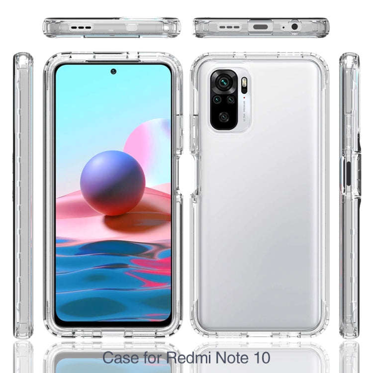 High Transparency Two-color Gradual Change PC+TPU Phone Case, For Xiaomi Redmi Note 10, For Xiaom...