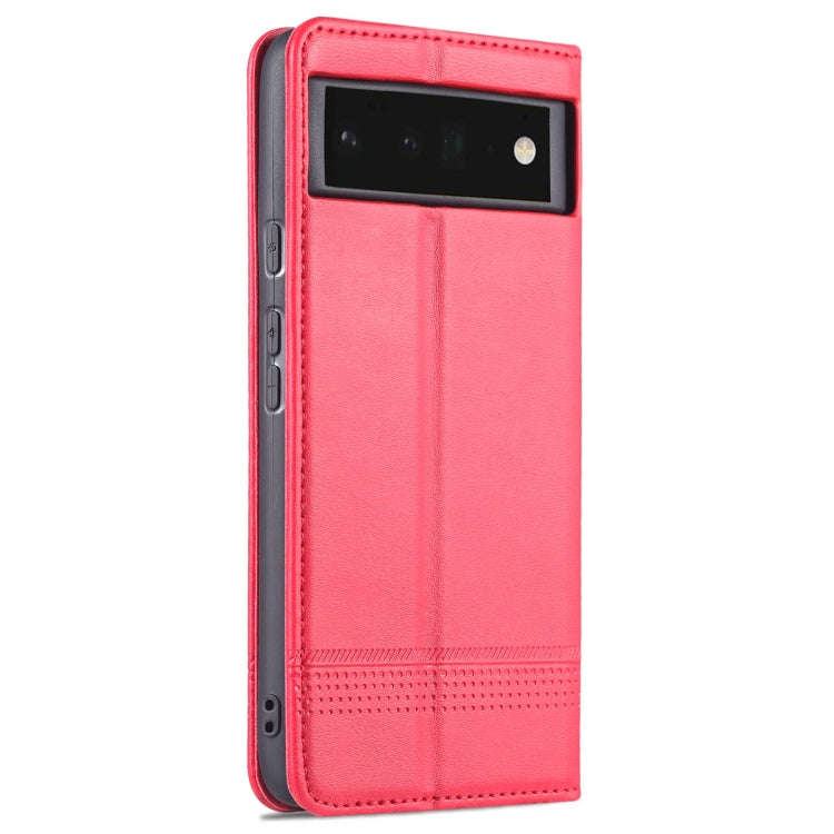 AZNS Magnetic Calf Texture Horizontal Flip Phone Leather Case, For Google Pixel 6, For Google Pix...