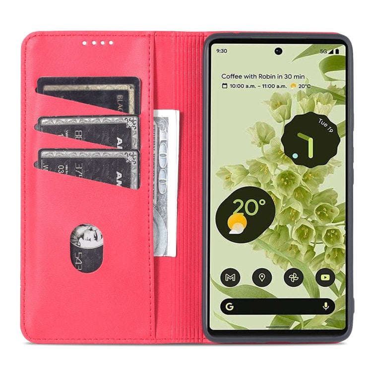 AZNS Magnetic Calf Texture Horizontal Flip Phone Leather Case, For Google Pixel 6, For Google Pix...