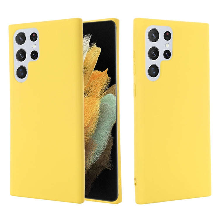 Pure Color Liquid Silicone Shockproof Full Coverage Phone Case, For Samsung Galaxy S22 5G, For Sa...