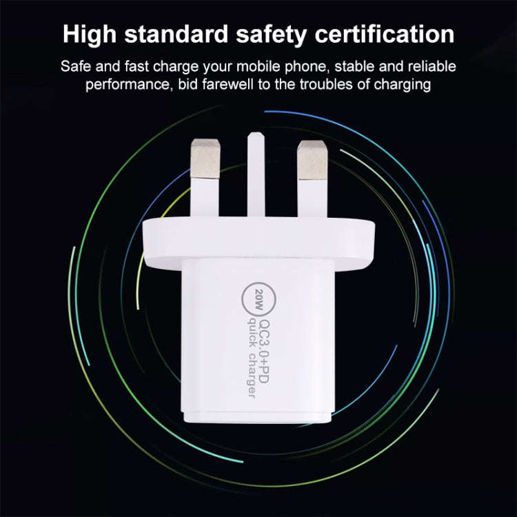 20WACB 20W QC3.0 + PD Quick Charger, AU Plug, EU Plug, US Plug