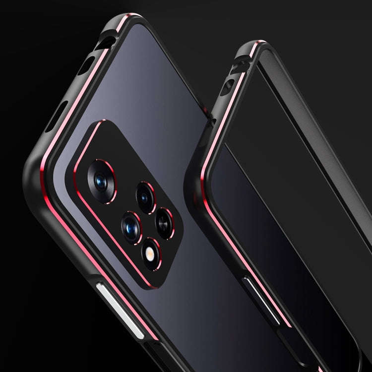 Aurora Series Lens Protector + Metal Frame Phone Case, For Xiaomi Redmi Note 11 Pro/11 Pro+