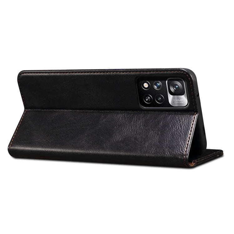 Oil Wax Texture Flip Leather Phone Case with Card Slots & Wallet, For Xiaomi Redmi Note 11, For X...
