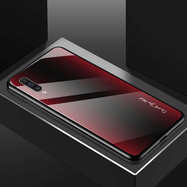 Texture Gradient Glass Protective Case, For Galaxy A50, For Galaxy A80 / A90, For Galaxy Note 9, ...
