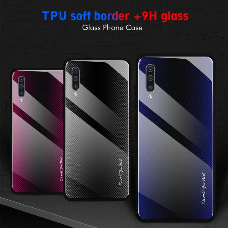 Texture Gradient Glass Protective Case, For Galaxy A50, For Galaxy A80 / A90, For Galaxy Note 9, ...