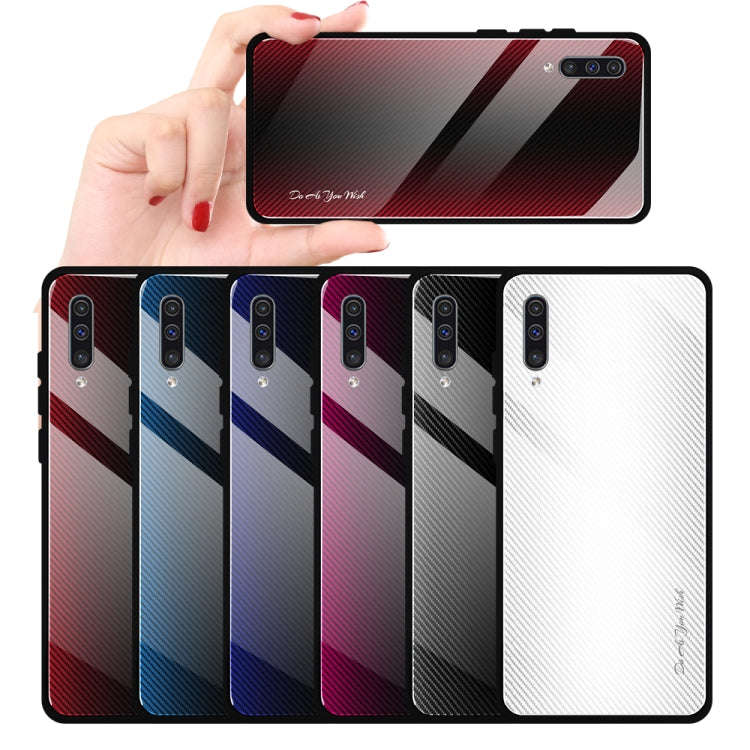 Texture Gradient Glass Protective Case, For Galaxy A50, For Galaxy A80 / A90, For Galaxy Note 9, ...