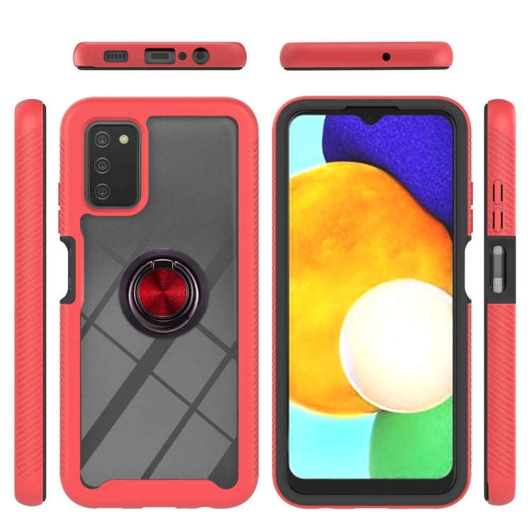 Starry Sky Solid Color Series Shockproof PC + TPU Phone Case with Ring Holder & Magnetic Function...
