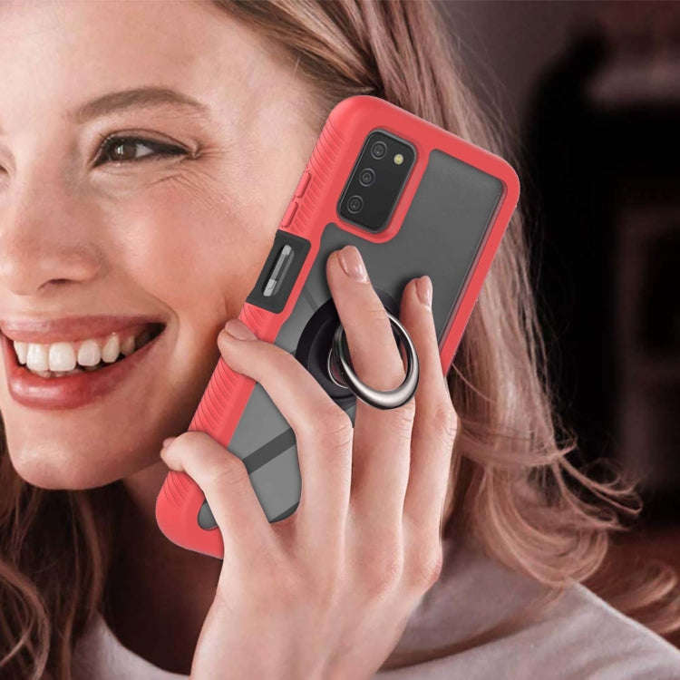 Starry Sky Solid Color Series Shockproof PC + TPU Phone Case with Ring Holder & Magnetic Function...