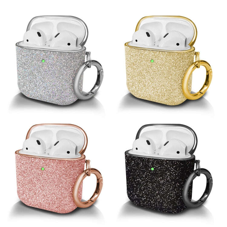 Electroplating Glitter Powder Wireless Earphone Protective Case, For AirPods 1 / 2