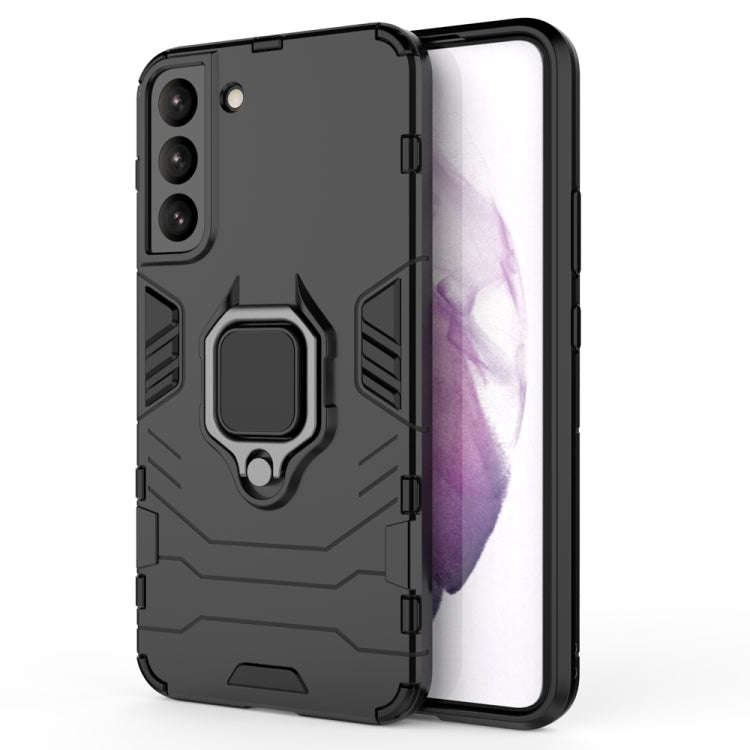 PC + TPU Shockproof Protective Phone Case with Magnetic Ring Holder, For Samsung Galaxy S22 5G, F...