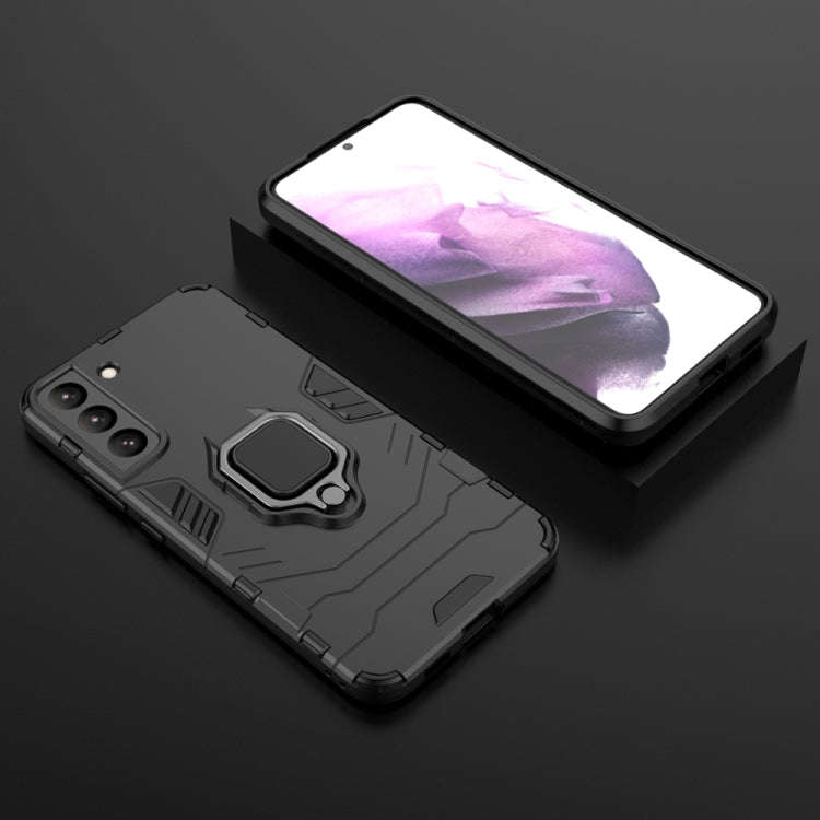 PC + TPU Shockproof Protective Phone Case with Magnetic Ring Holder, For Samsung Galaxy S22 5G, F...