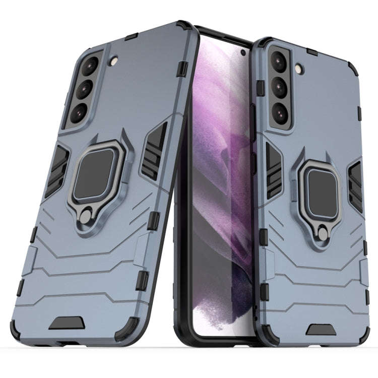 PC + TPU Shockproof Protective Phone Case with Magnetic Ring Holder, For Samsung Galaxy S22 5G, F...