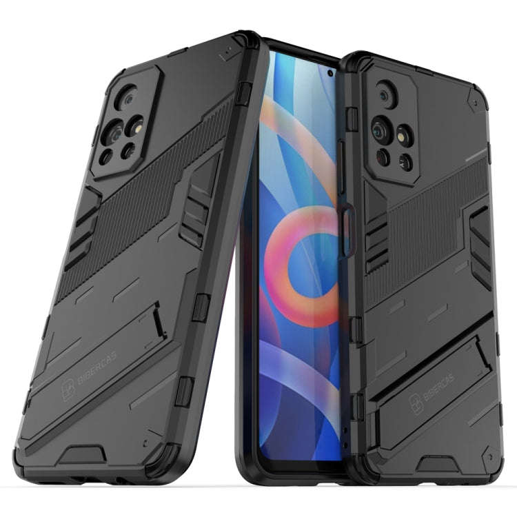 Punk Armor 2 in 1 PC + TPU Shockproof Phone Case with Invisible Holder, For Xiaomi Redmi Note 11 ...