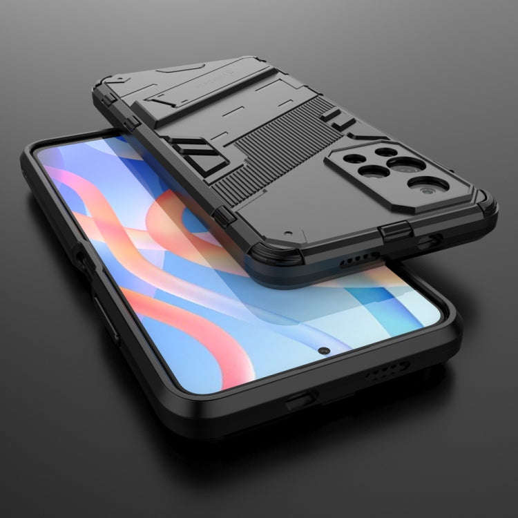 Punk Armor 2 in 1 PC + TPU Shockproof Phone Case with Invisible Holder, For Xiaomi Redmi Note 11 ...