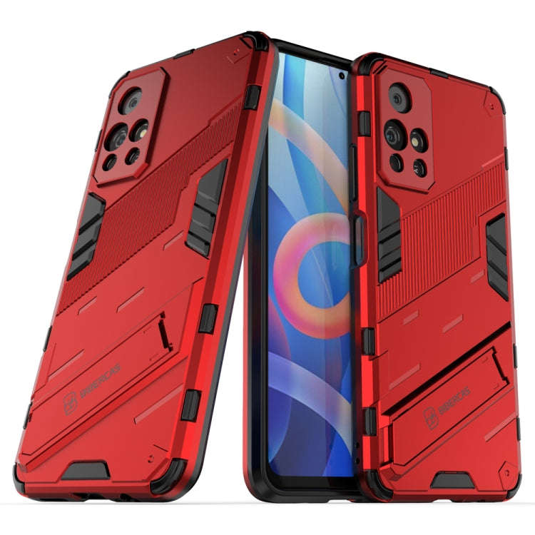 Punk Armor 2 in 1 PC + TPU Shockproof Phone Case with Invisible Holder, For Xiaomi Redmi Note 11 ...
