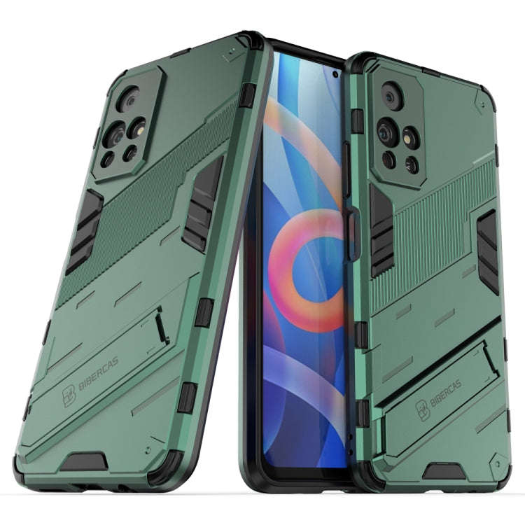 Punk Armor 2 in 1 PC + TPU Shockproof Phone Case with Invisible Holder, For Xiaomi Redmi Note 11 ...
