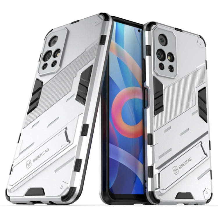 Punk Armor 2 in 1 PC + TPU Shockproof Phone Case with Invisible Holder, For Xiaomi Redmi Note 11 ...