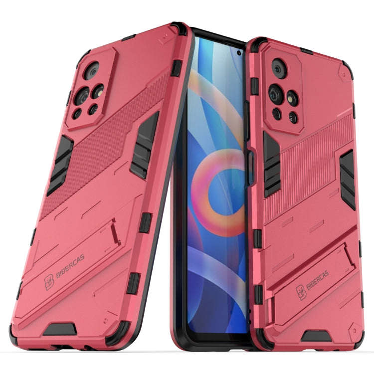 Punk Armor 2 in 1 PC + TPU Shockproof Phone Case with Invisible Holder, For Xiaomi Redmi Note 11 ...