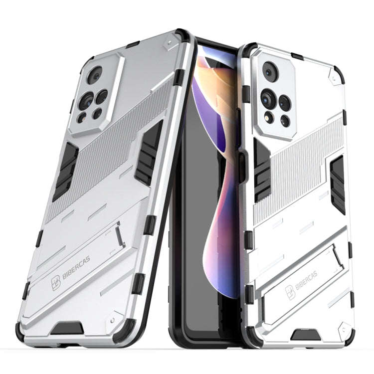 Punk Armor 2 in 1 PC + TPU Shockproof Phone Case with Invisible Holder, For Xiaomi Redmi Note 11 ...