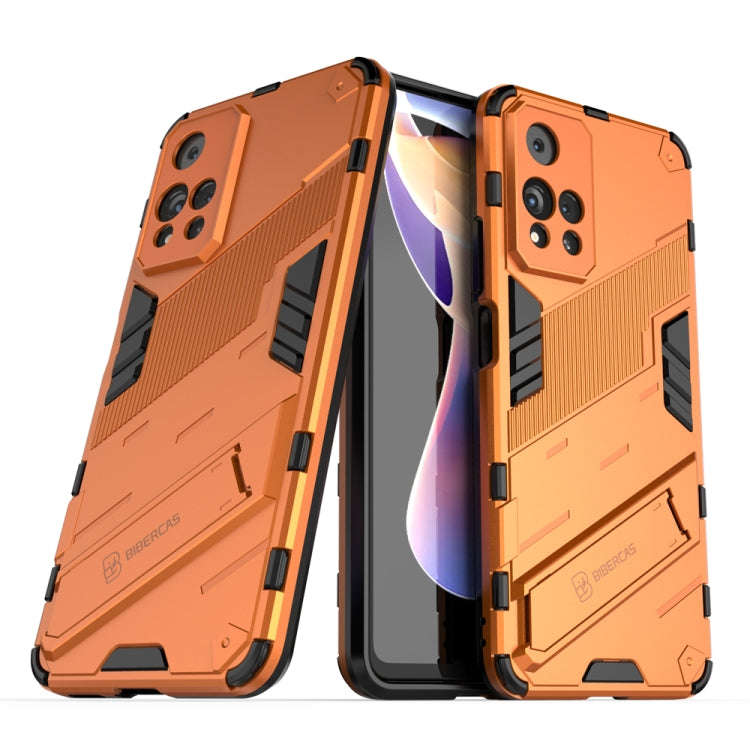 Punk Armor 2 in 1 PC + TPU Shockproof Phone Case with Invisible Holder, For Xiaomi Redmi Note 11 ...