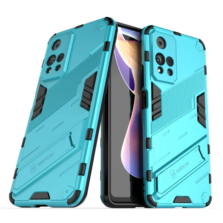 Punk Armor 2 in 1 PC + TPU Shockproof Phone Case with Invisible Holder, For Xiaomi Redmi Note 11 ...
