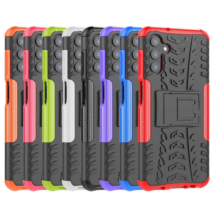 Tire Texture Shockproof TPU+PC Phone Case with Holder, For Samsung Galaxy A13 5G, For Samsung Gal...
