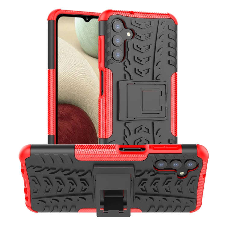 Tire Texture Shockproof TPU+PC Phone Case with Holder, For Samsung Galaxy A13 5G, For Samsung Gal...
