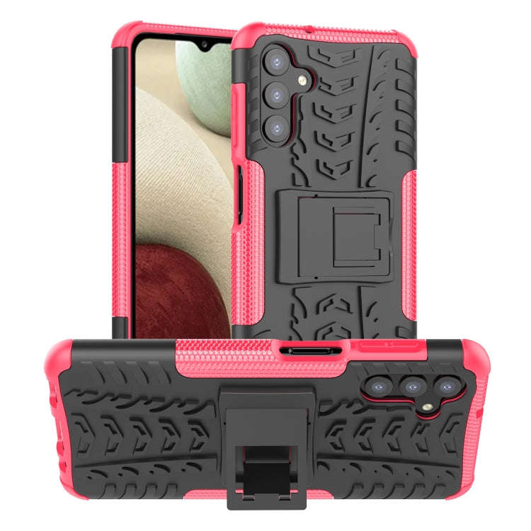 Tire Texture Shockproof TPU+PC Phone Case with Holder, For Samsung Galaxy A13 5G, For Samsung Gal...