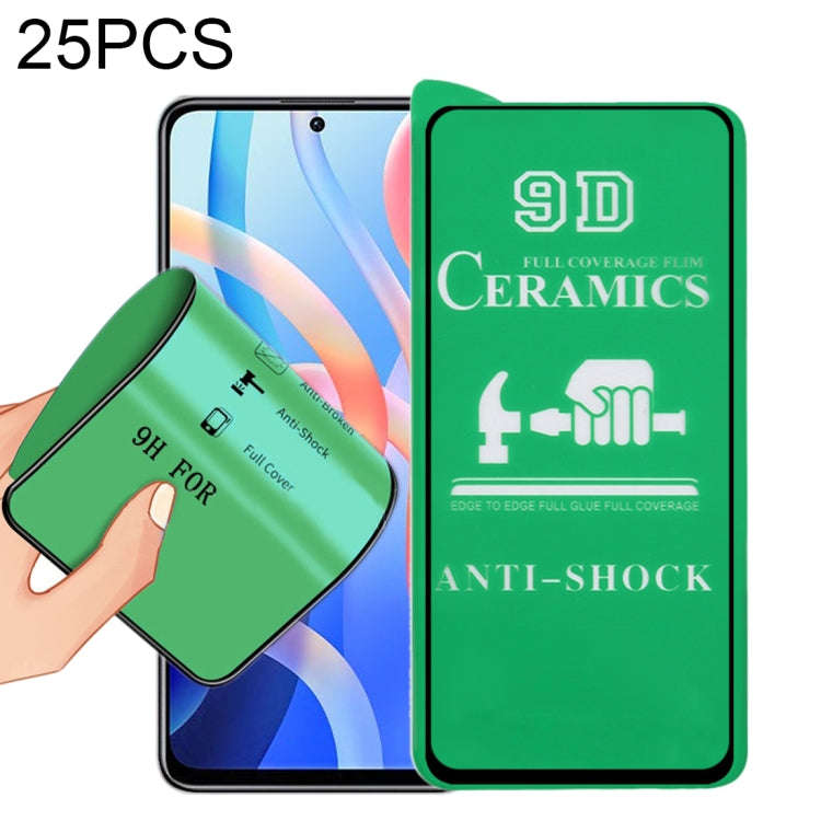 25 PCS 9D Full Screen Glue Ceramic Film, For Xiaomi Redmi Note 11T 5G (25 PCS), For Samsung Galax...