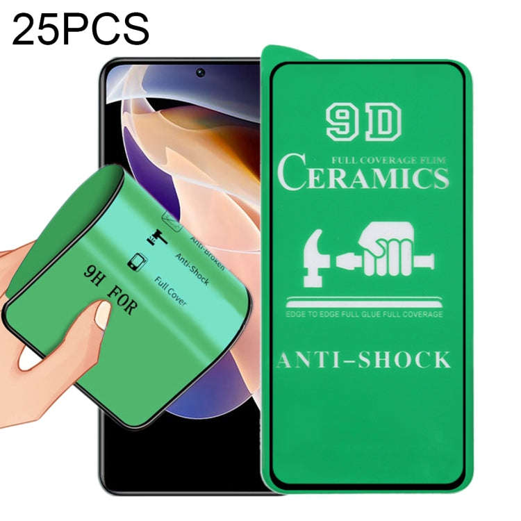 25 PCS 9D Full Screen Glue Ceramic Film, For Xiaomi Redmi Note 11T 5G (25 PCS), For Samsung Galax...