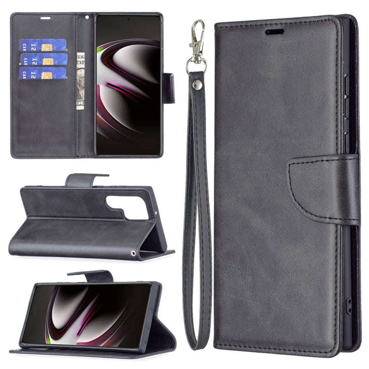 Retro Lambskin Texture Pure Color Horizontal Flip Leather Phone Case with Holder & Card Slots & W...