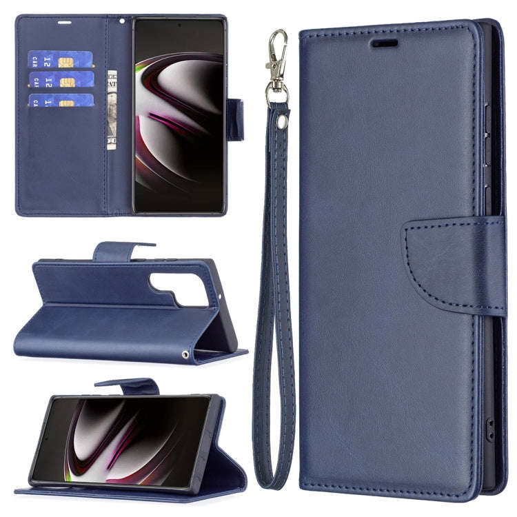 Retro Lambskin Texture Pure Color Horizontal Flip Leather Phone Case with Holder & Card Slots & W...
