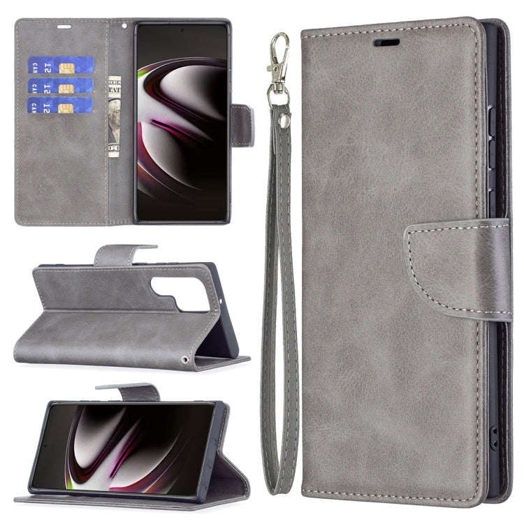 Retro Lambskin Texture Pure Color Horizontal Flip Leather Phone Case with Holder & Card Slots & W...