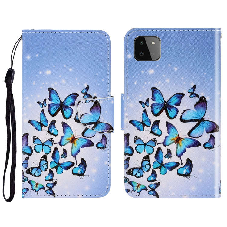 3D Colored Drawing Horizontal Flip Leather Phone Case with Holder & Card Slots & Wallet, For Sams...
