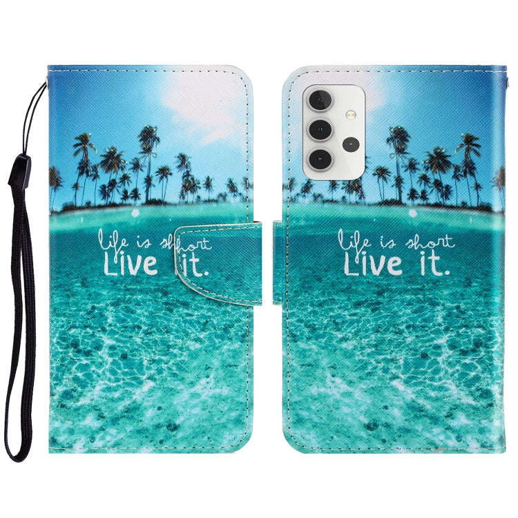 3D Colored Drawing Horizontal Flip Leather Phone Case with Holder & Card Slots & Wallet, For Sams...