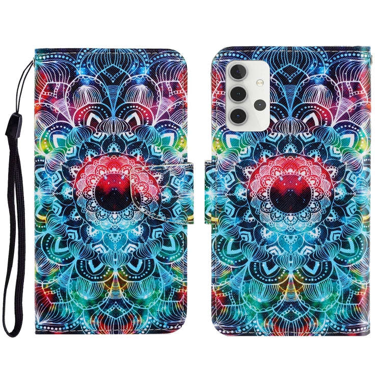 3D Colored Drawing Horizontal Flip Leather Phone Case with Holder & Card Slots & Wallet, For Sams...